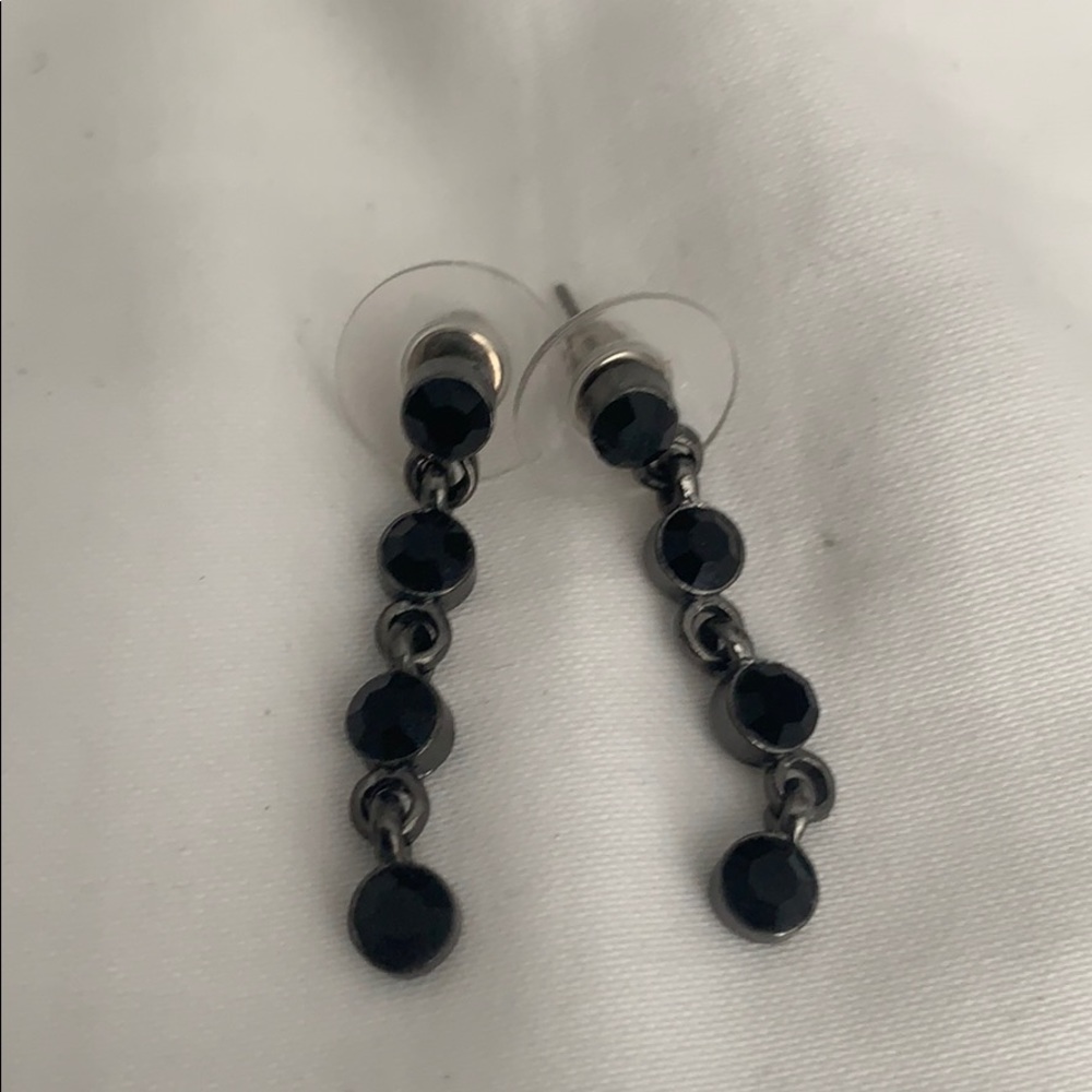 Express Black Jewel Dangle Earrings